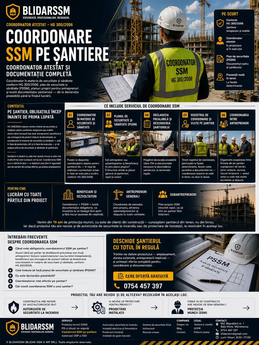 Coordonare SSM pe șantiere